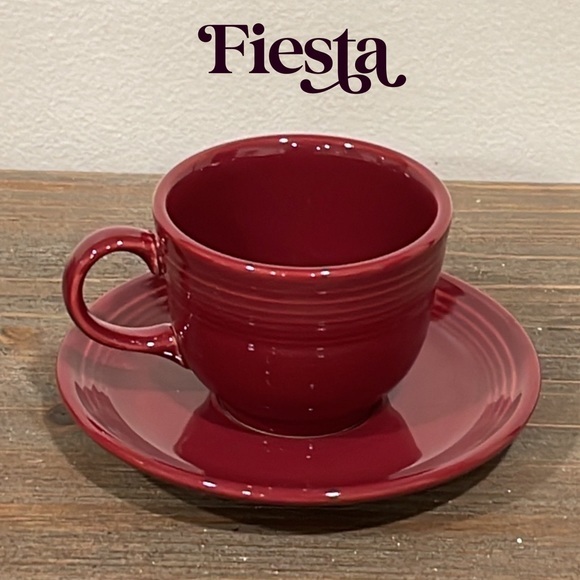 Cinnabar Tea Cup and Saucer Fiesta Post 86